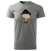 Da Oid Sinzer Musikinstrumente T Shirt Herren Grau Meliert Hofau Front